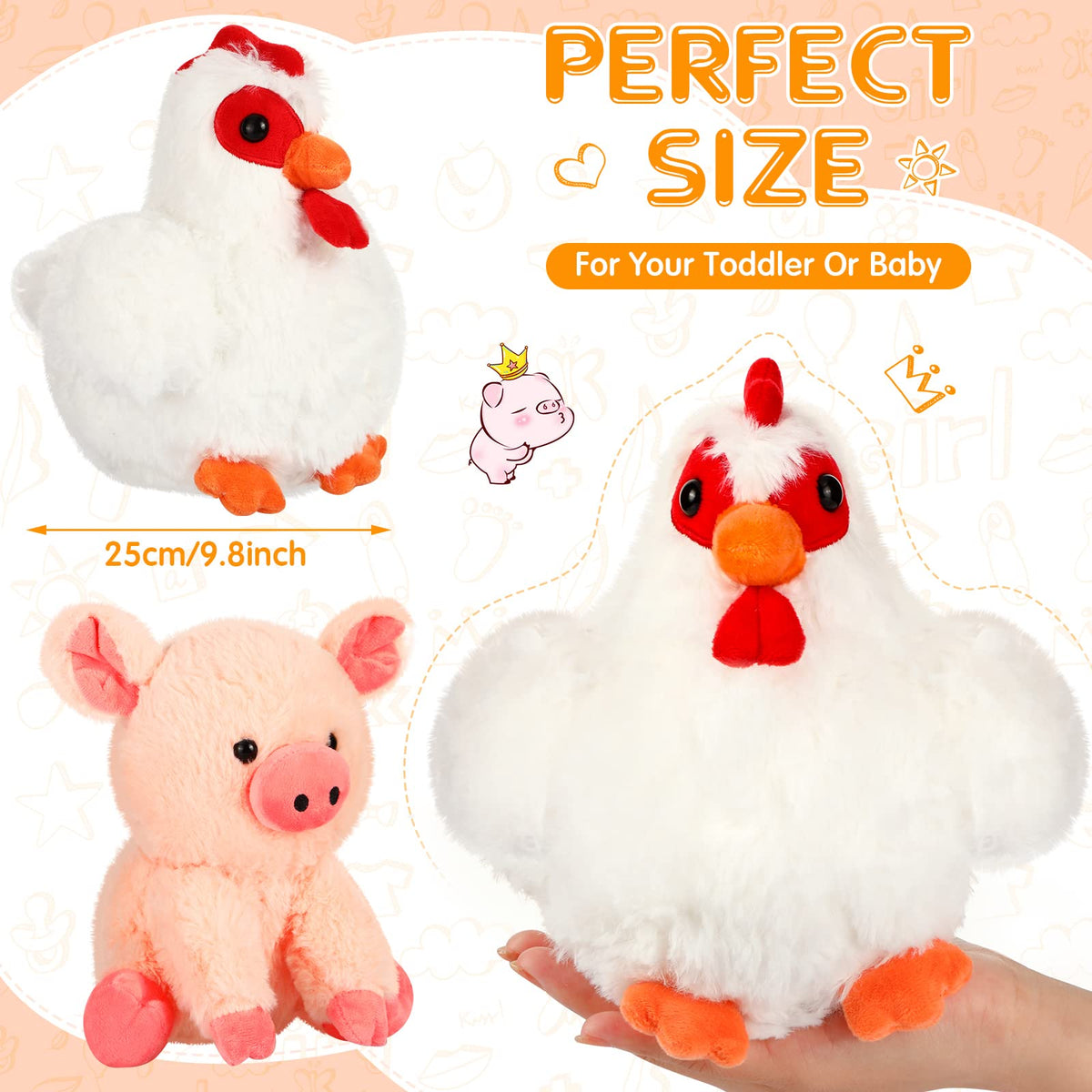 Skylety farm plush sheep 10inch inspires imaginative barnyard fun.