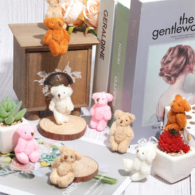 Skylety four-color mini bears set for festive decorations.