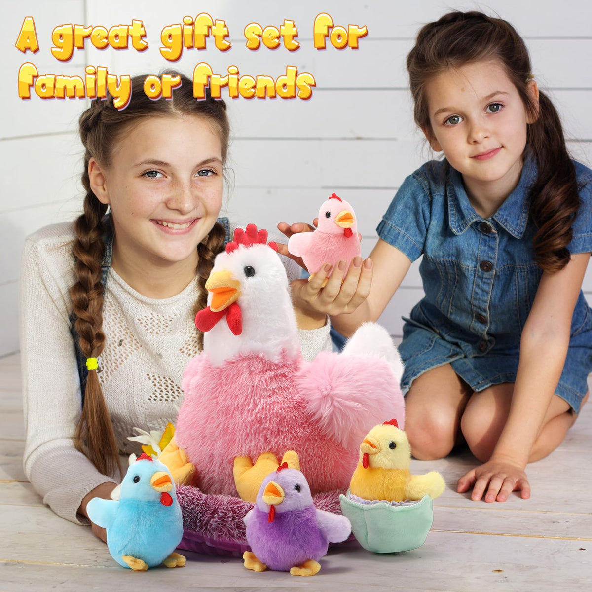 Skylety gift-ready chicken plush set for birthdays and holidays