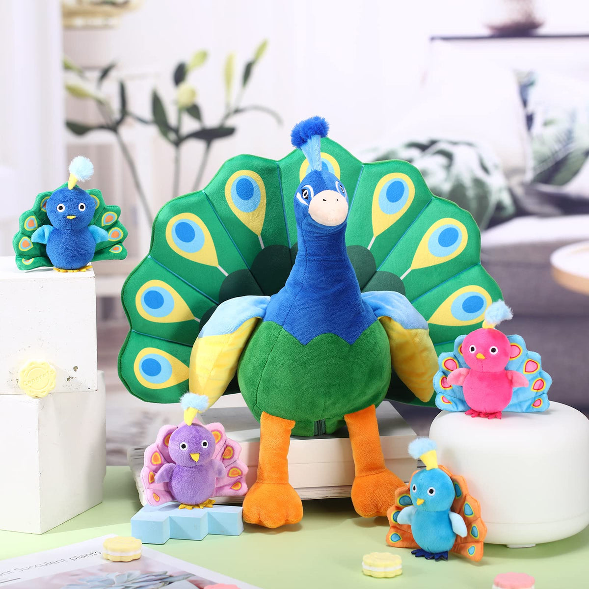 Skylety gift-ready peacock plush ideal for gifts and celebrations