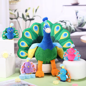 Skylety gift-ready peacock plush ideal for gifts and celebrations