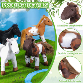 Skylety 8-inch horse plush compact size for easy portability.