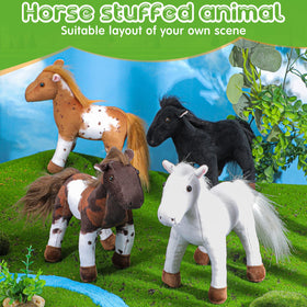 Skylety horse plush close-up shows soft fur texture and careful stitching.