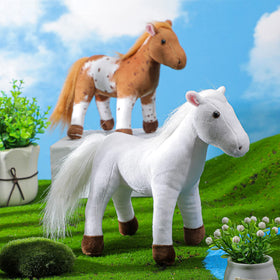 Skylety horse plush with detailed stitching for lasting cuddles.