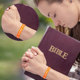 Skylety Jesus Loves You wristbands with Christian design for faith reminders