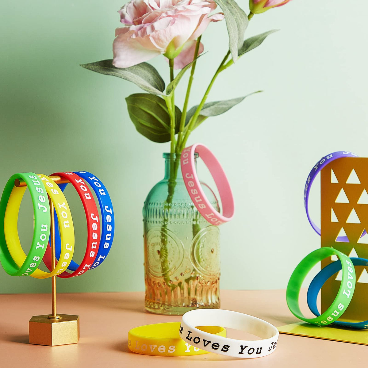 Skylety colorful silicone bands suited for Easter baskets and church favors
