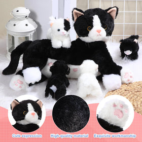 Skylety four-kitten set with nose magnets for interactive snugness.