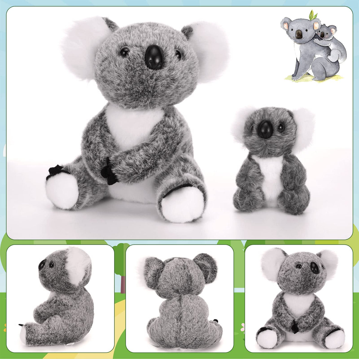 Skylety koala soft plush closeup highlights premium fabric