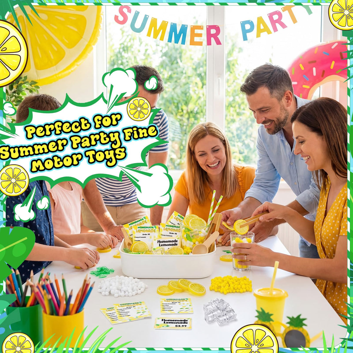Skylety lemon-scented sachet and storage box help organize setups after playtime.