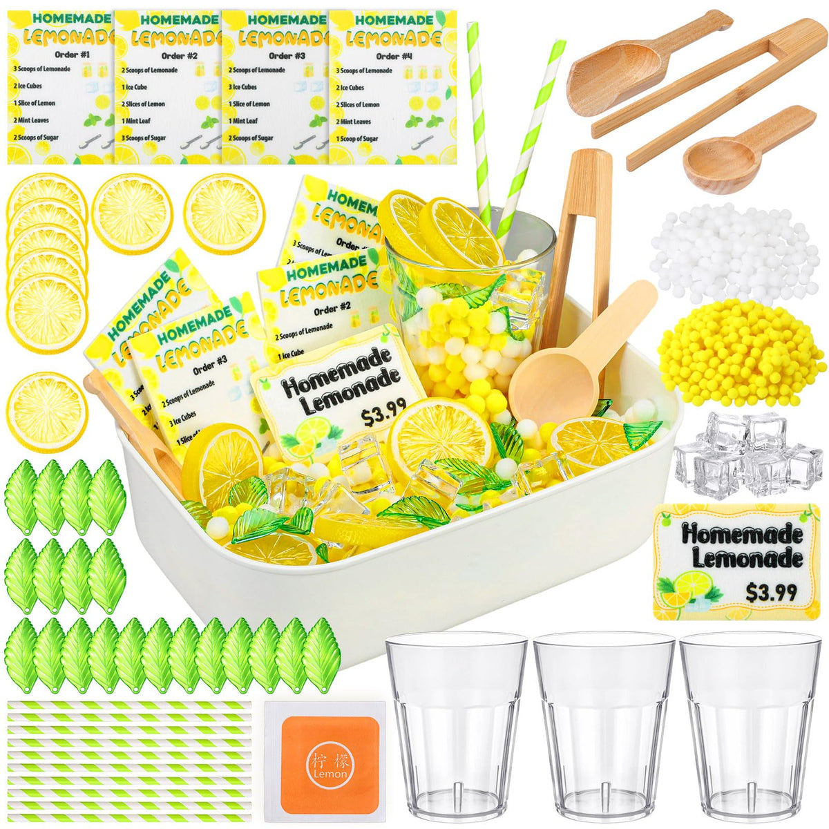 Skylety lemonade sensory lemon felt props foster imaginative play and detailed tactile exploration.