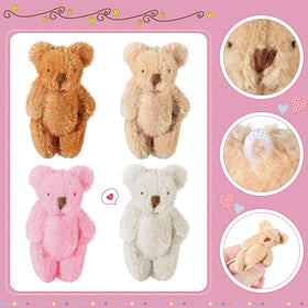 Skylety mini bear plush with lanyard ready to hang on a bag.
