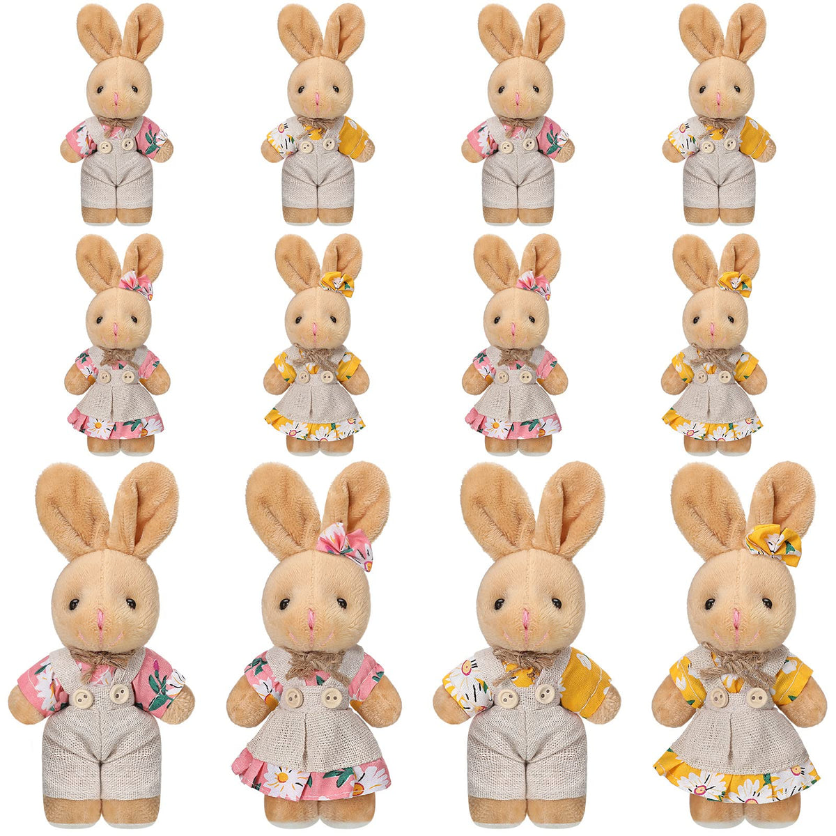 Skylety mini Easter bunny plush set pack shot for home decor ideas
