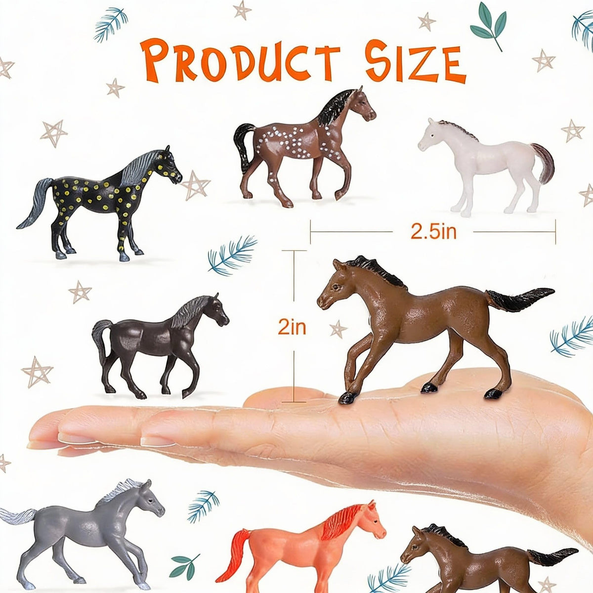 Skylety miniature horses in eight poses decorate creative playtime and classroom study