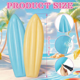 Skylety pastel sky blue inflatable surfboard, bright beach décor for summer events.