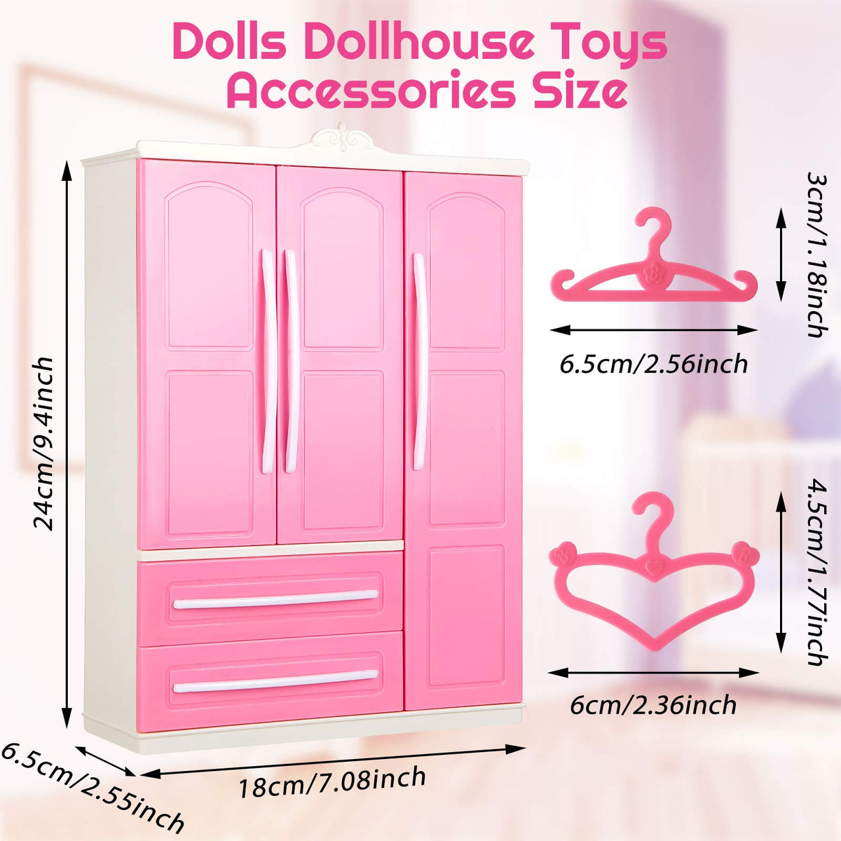 Skylety pink doll hangers in two styles for versatile outfits