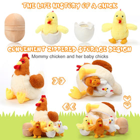 Skylety plush chick with shell, great for imaginative farm-based play.