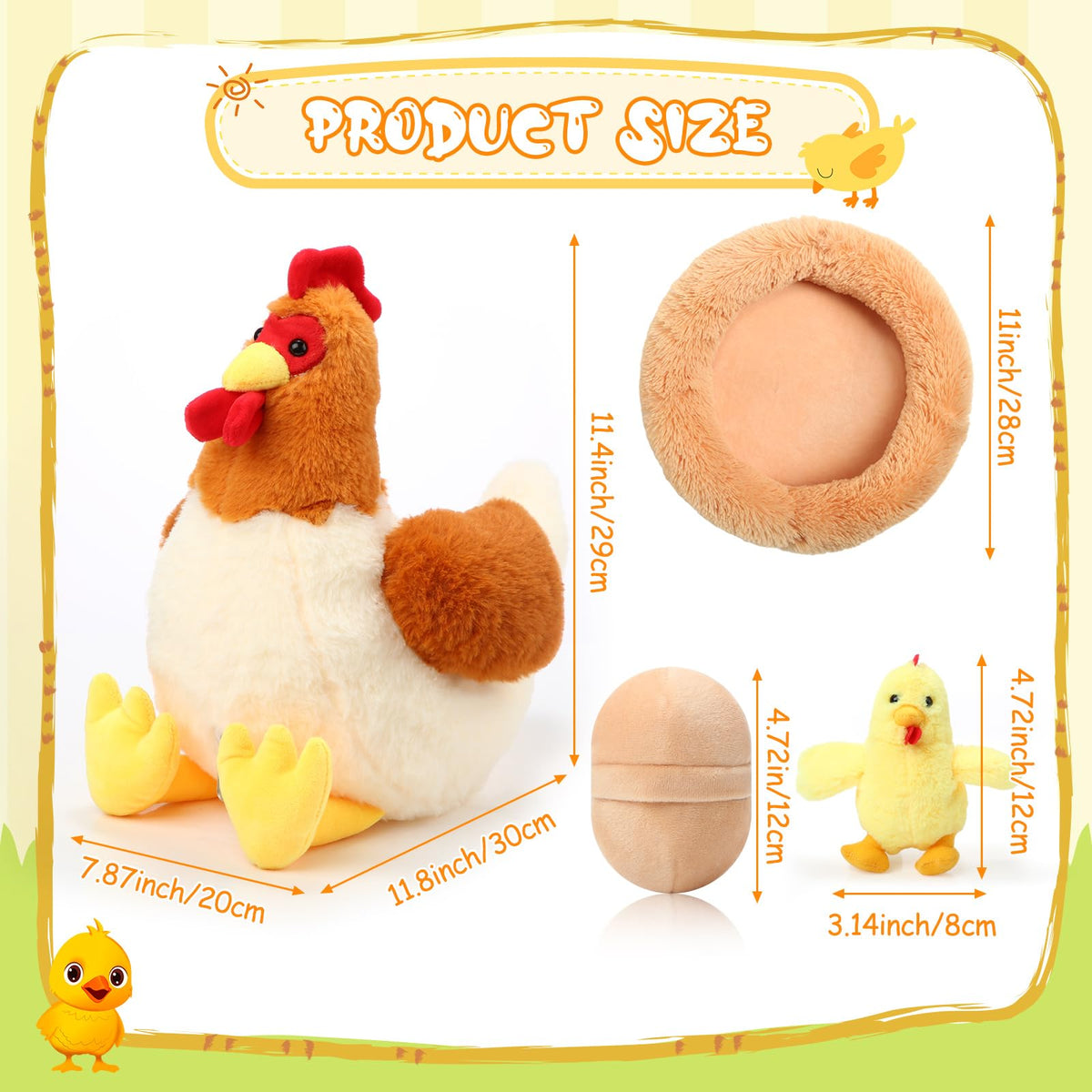 Skylety plush chicken coop, a playful farm decor piece for bedrooms or parties.