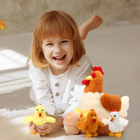 Skylety chicken stuffed animal set, ideal as a gift or decor option.