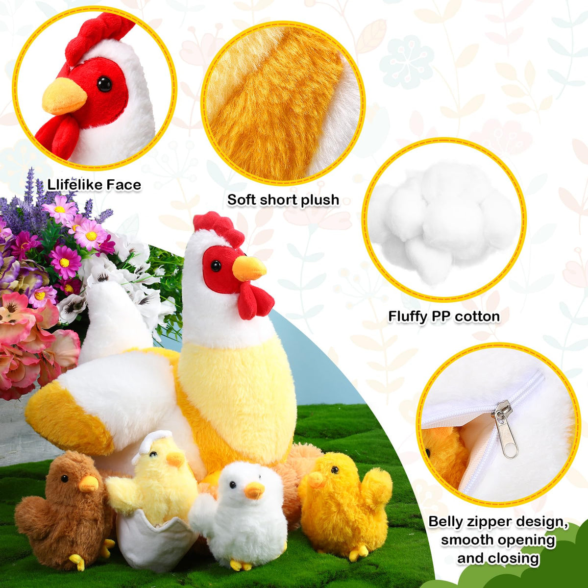 Skylety plush henhouse as cozy farm playset and decor
