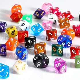 Skylety polyhedral 20-sided dice in multi-colored variety for RPG sessions