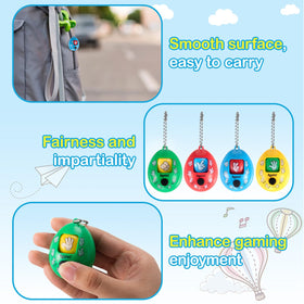 Skylety rock paper scissors egg toy in green, durable travel game