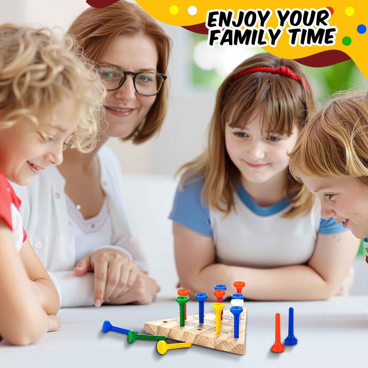 Skylety safe rounded edges wooden game keeps hands safe during play.