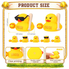 Skylety 2-inch softball duck with bat and ball for team gifts.