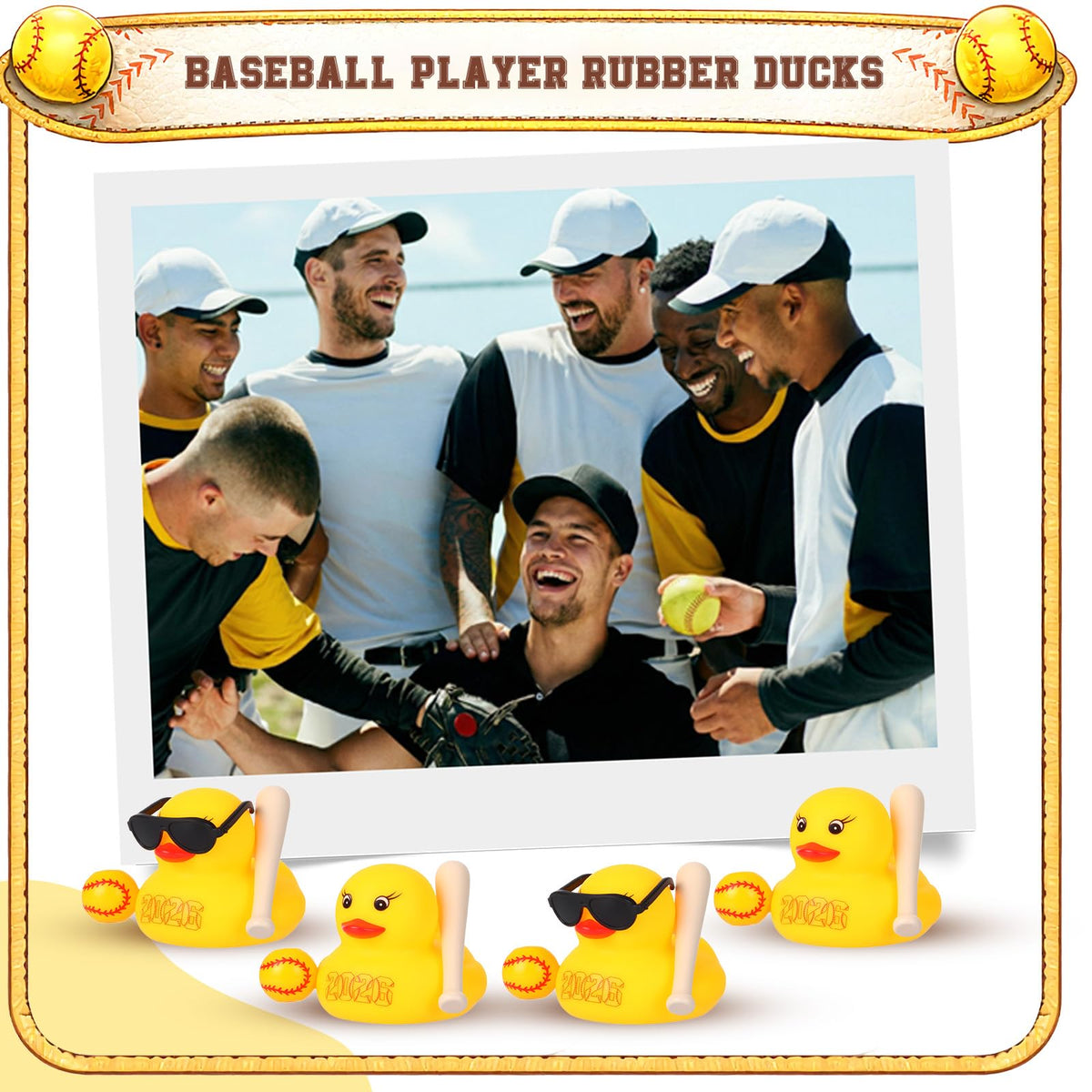 Skylety bulk softball ducks, durable keepsake for team gifts and prizes.