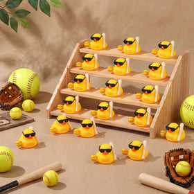 Skylety yellow 2-inch softball duck, versatile party decoration.