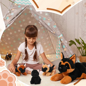 Skylety stuffed dog set as a versatile gift for celebrations and décor