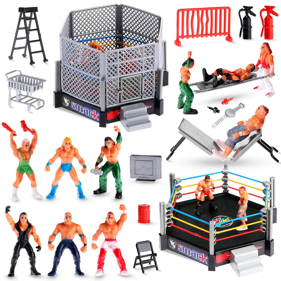 Skylety wrestling toys full playset for immersive imaginative play
