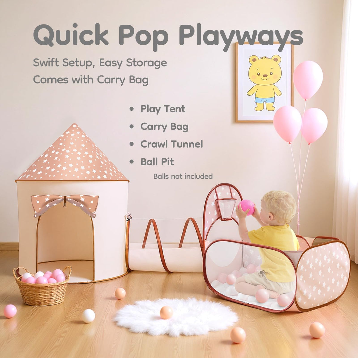 SKYPEAK toddler crawl tunnel encourages movement and imagination
