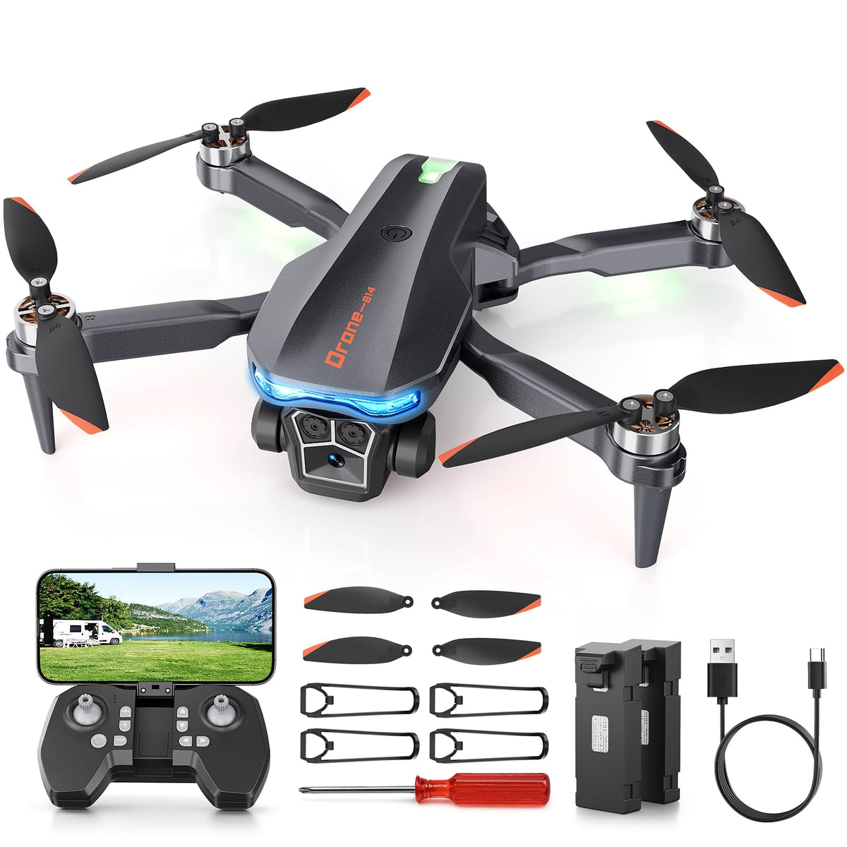 Skyvoyant drone foldable compact design for travel and storage