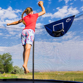 Skywalker Sports easy setup and compact storage for backyard fun.