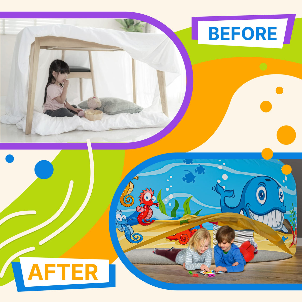 Skywin indoor tent for toddlers ages 3–14.
