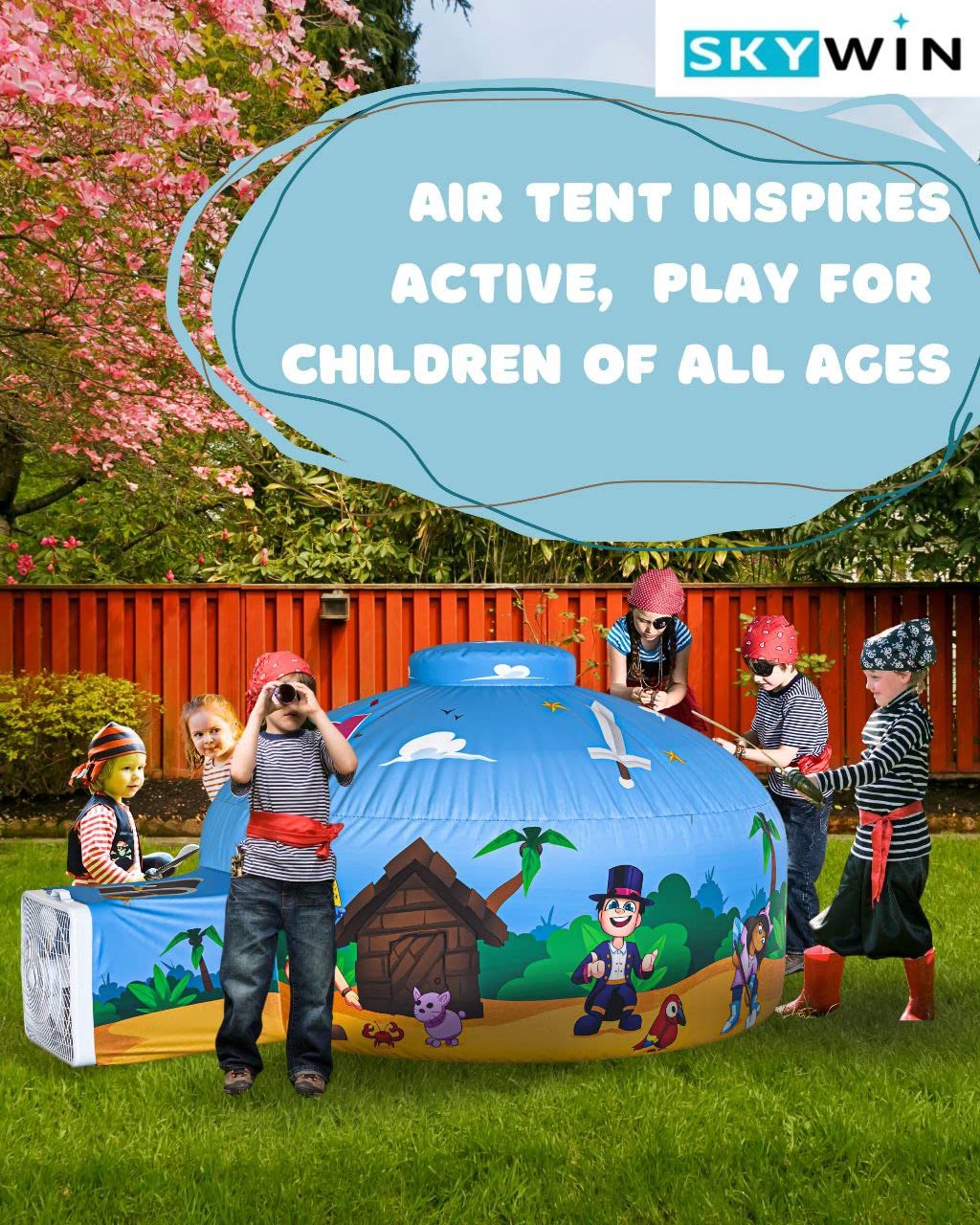 Skywin Blox Fortress breathable polyester keeps play comfortable and airy.