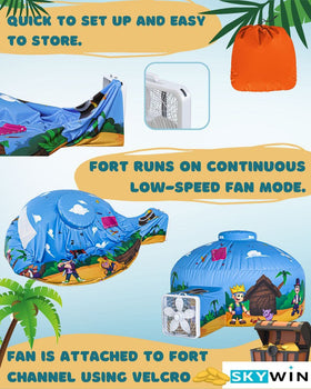 Skywin Blox Fortress Camouflage design inspires adventurous indoor scenes.