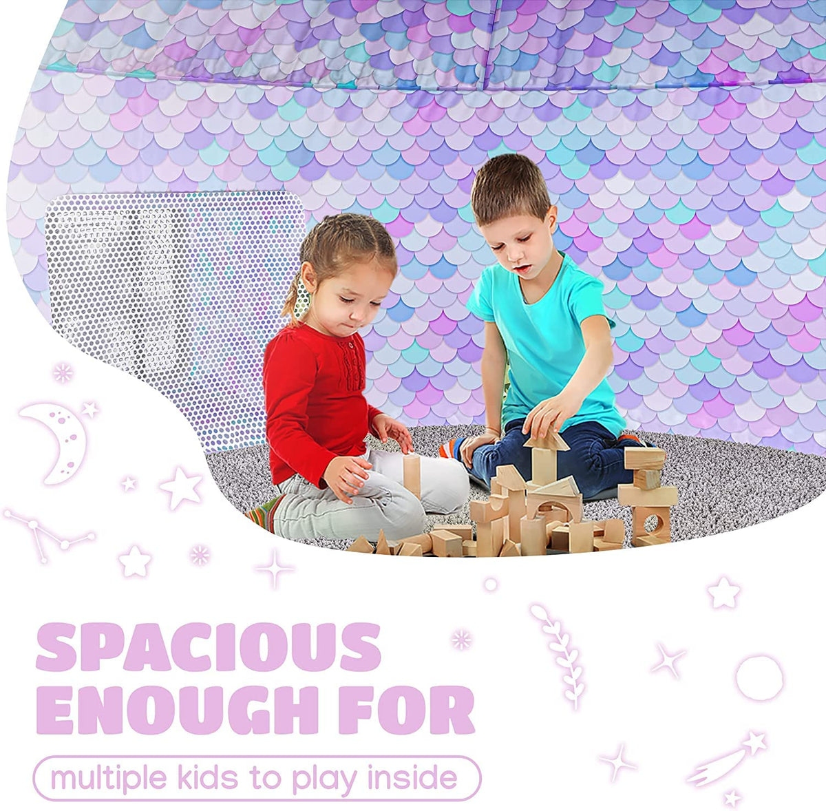 Skywin Dream Castle Den breathable fabric keeps the space comfortable