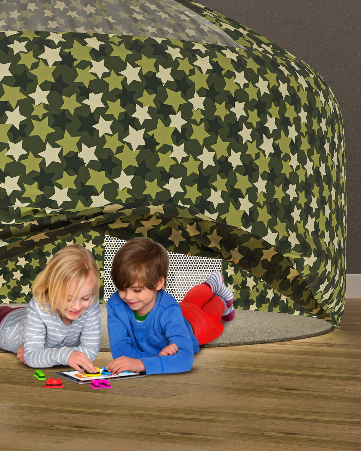 Skywin Forest Fort interior space emphasizes room for blankets, toys, and friends