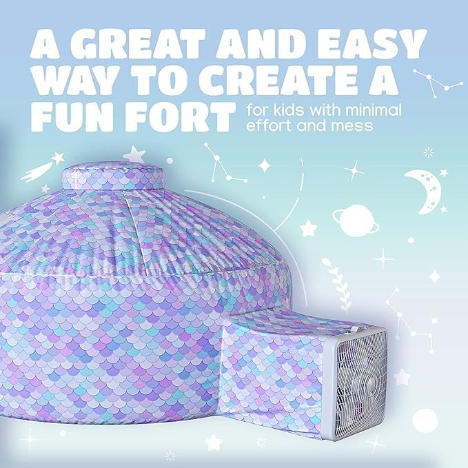 Skywin Mermaid Magic Fort Air Tent breathable fabric stays cool inside