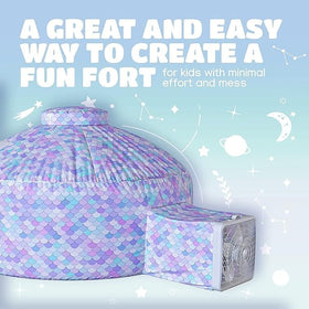 Skywin Mermaid Magic Fort Air Tent breathable fabric stays cool inside