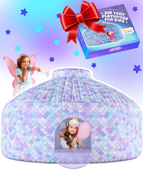 Skywin Mermaid Magic Fort Air Tent exterior invites underwater imagination