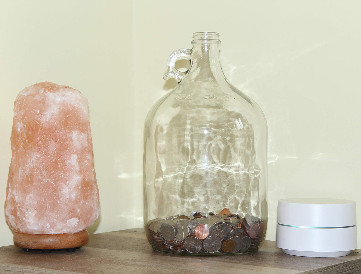Skywin Swear Jar on a desk as stylish office décor and coin bank.