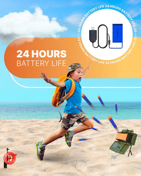 Skywin remote uses AA batteries for reliable power.
