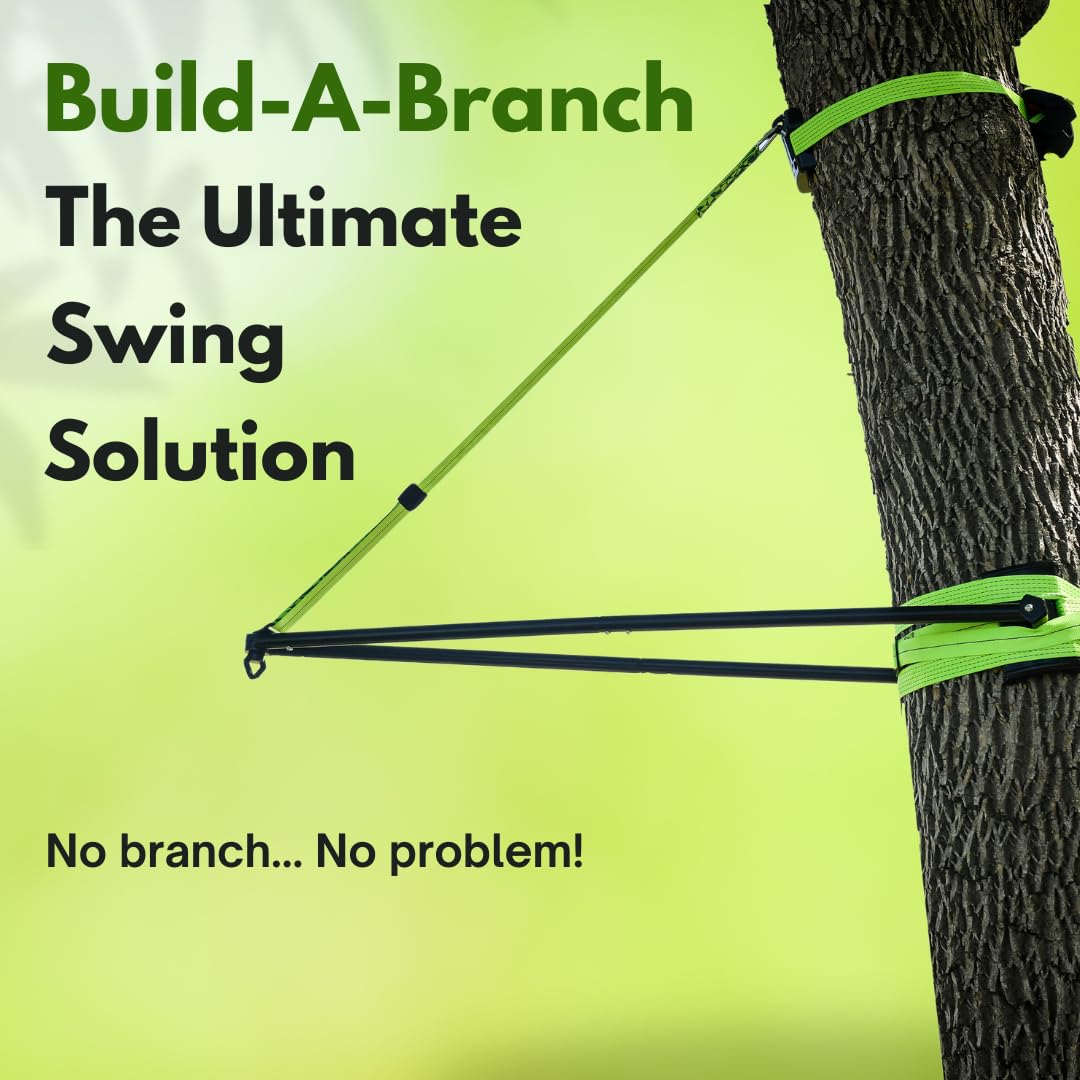 Slackers Build-A-Branch swivel-attachment enables smooth 360-degree motion.