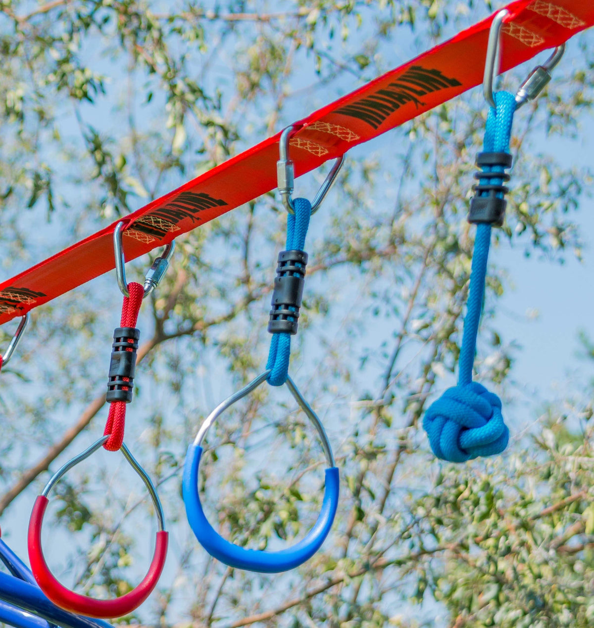 Slackers NinjaLine 36' textured gymnastics rings offer secure grip during routines