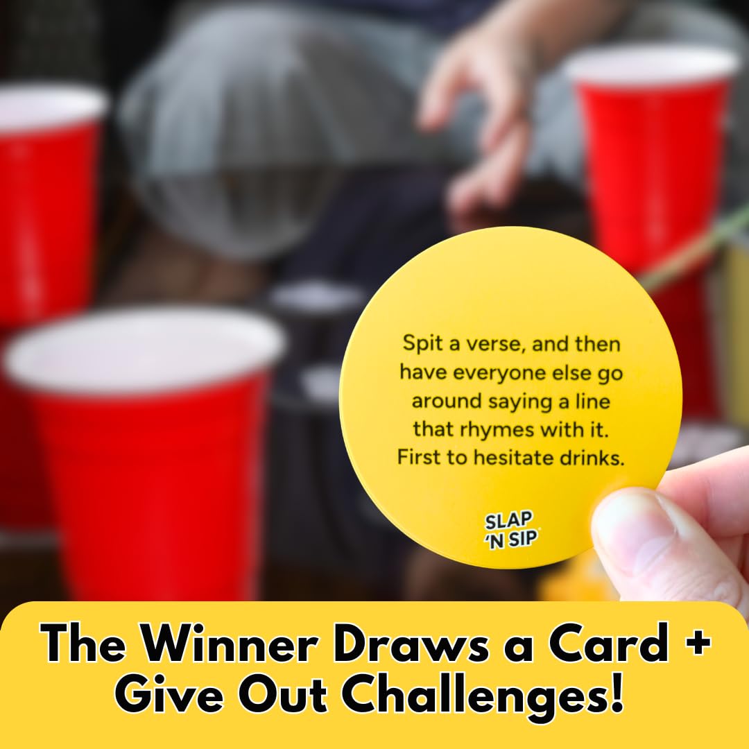 Slap N Sip 200-card deck fuels nonstop laughter and bold dares.