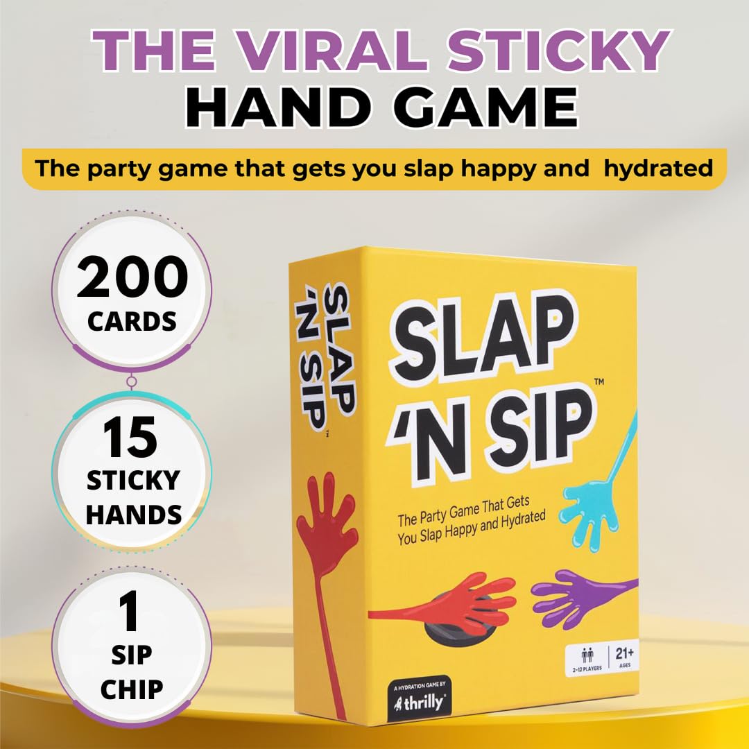 Slap N Sip game night setup showing easy, quick play for groups.