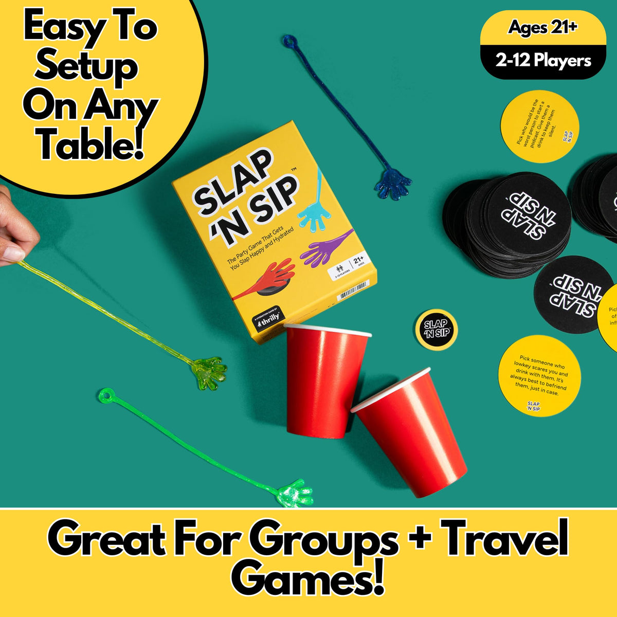 Slap N Sip party gift pack adds playful excitement for adults.