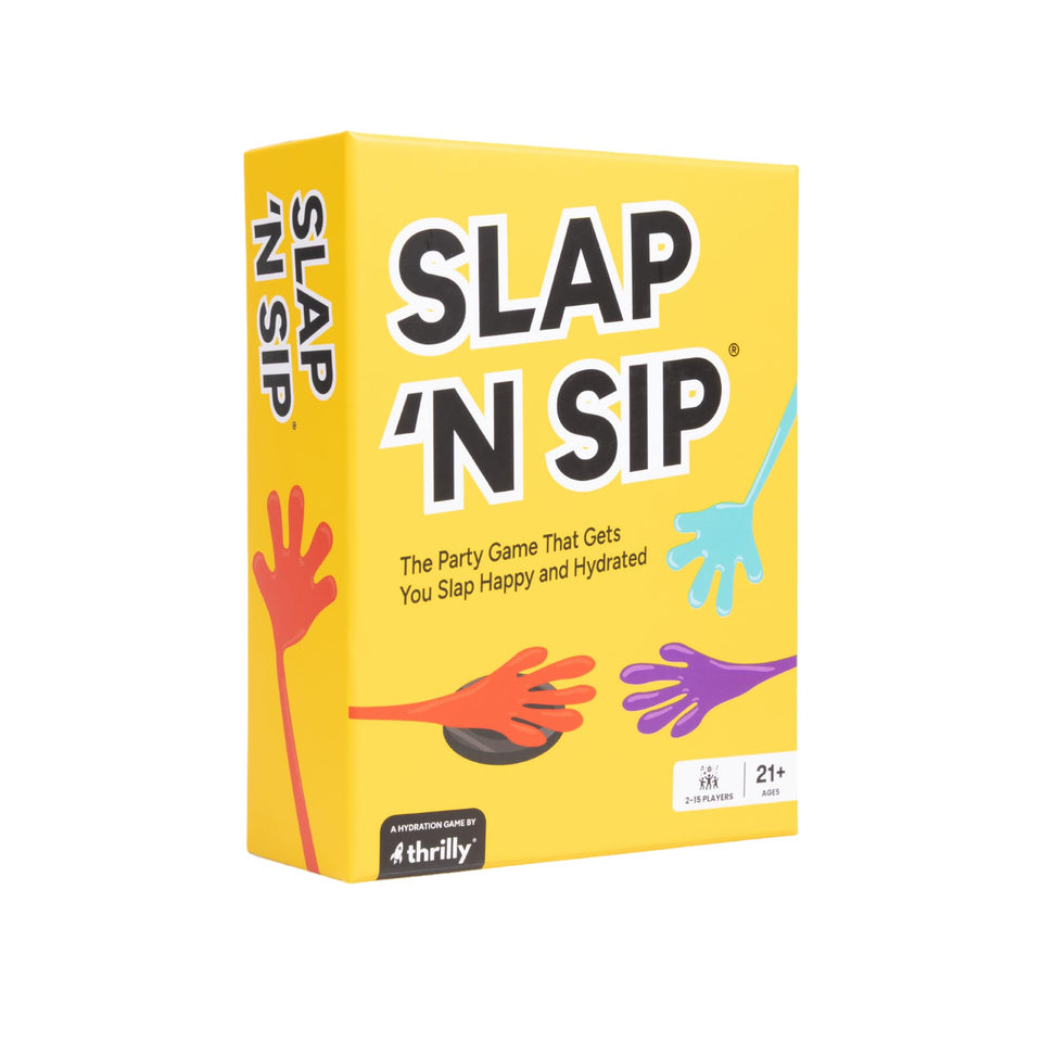 Slap N Sip sticky hands collection ready for chaotic party fun and fast grabs.